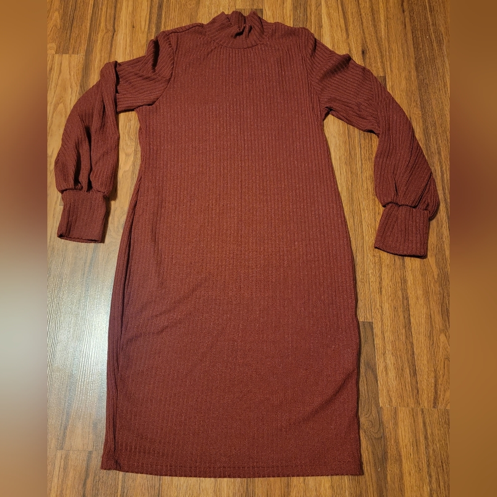 Maroon Red Sweater Dress - Size Medium